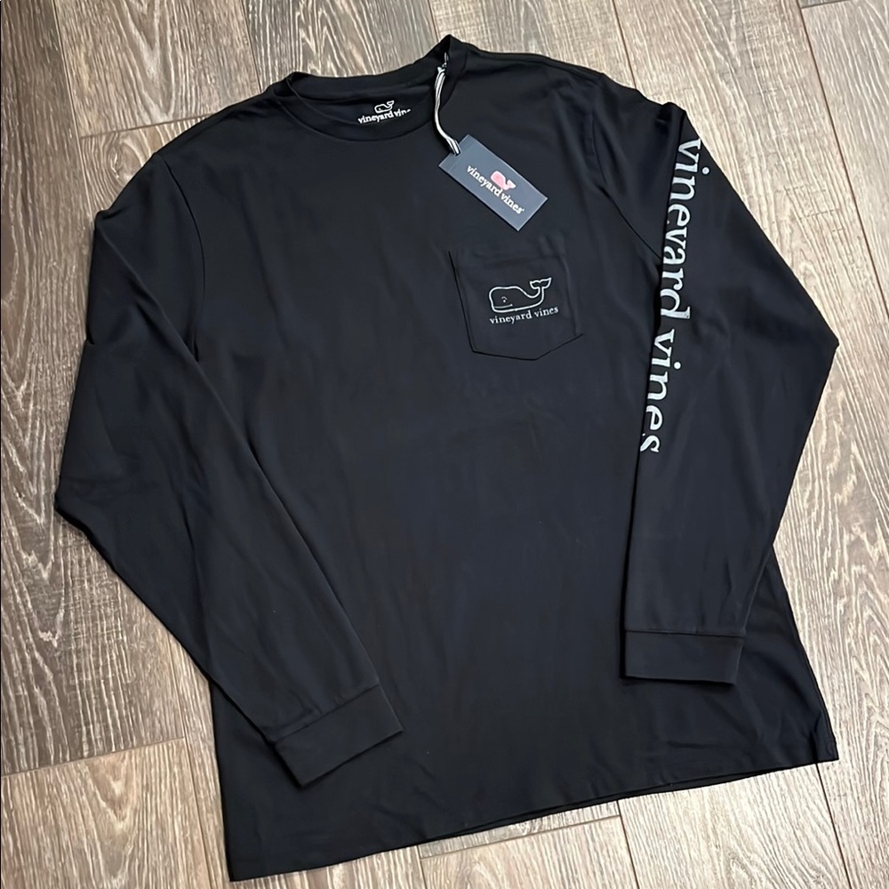 Vineyard Vines Men's Black Long Sleeve Shirt